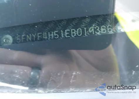 2014 Honda Pilot Ex-L z USA, uszkodzony, nr VIN 5FNYF4H51EB019366